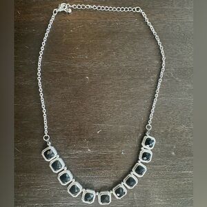 Elegant Silver and Black Necklace